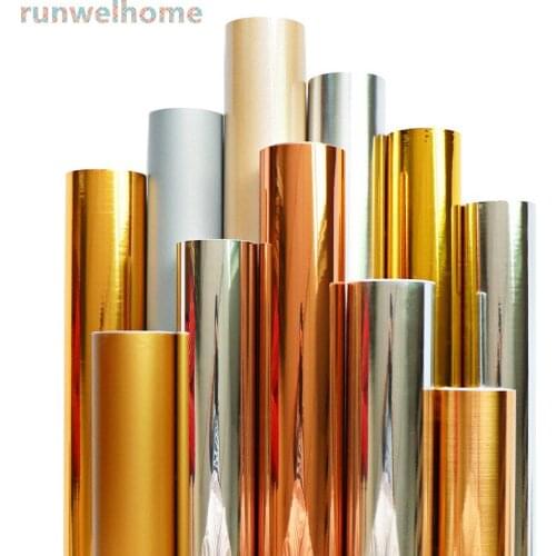 Gold silver Aluminum Foil TV back wall Mirror sticker Self-adhesive wallpapers Waterproof moisture-proof Wall-mounted glass