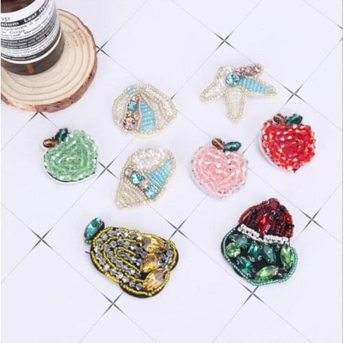 Rhinestone fruit jewelry patch stickers coat accessories patch stickers manual DIY clothing accessories