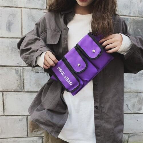 Nylon Chest Bag For Men 2020 Fashion Waist Bags Solid Color Unisex Belt Pack Crossbody Bags Tactical Package Male Waist Pack