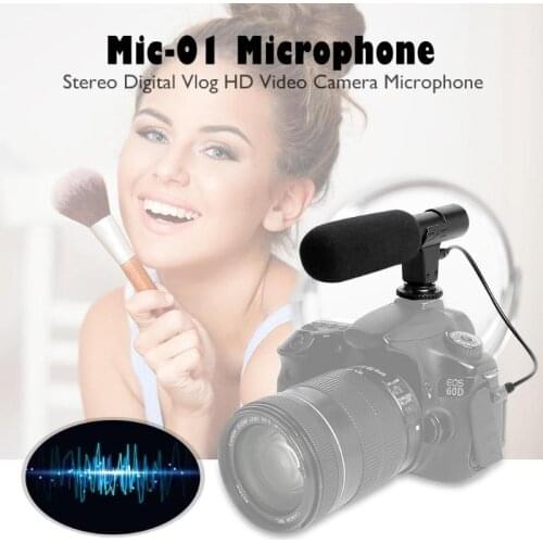 New Mic-01 Digital HD Video Recording Professional External Stereo Camera Microphone Personal Preference Setting Pickup Mode