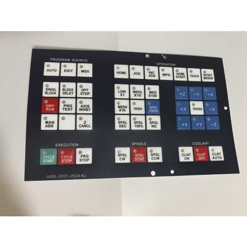 A98L-0001-0524#J NEW Numerical Control Machine Operation Panel Keypad Membrane for FANUC A98L-0001-0524#J A98L00010524#J