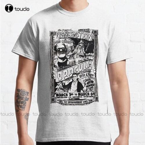 New Retro Monsters Cinema Film Frankenstein Classic T-Shirt Girl Shirts Cotton Tee Shirts S-5Xl