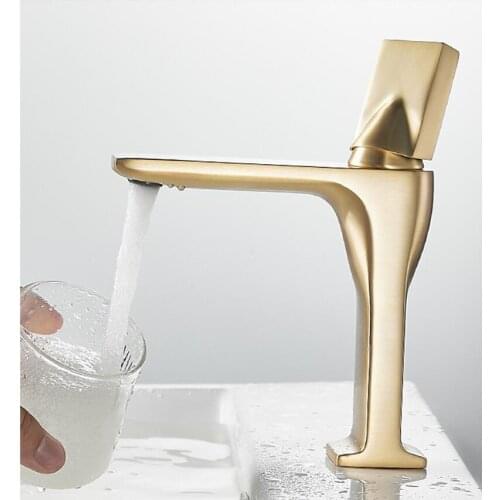 New Basin Faucet brush gold siink faucet hot and cold bathroom basin faucet sink tap basin mixer water tap
