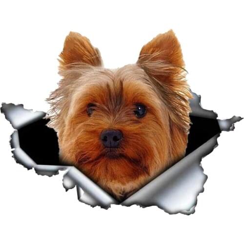 Self-adhesive Decal YorkshireTerrier V4 Car Sticker Waterproof Auto Decors on Bumper Rear Window B0094