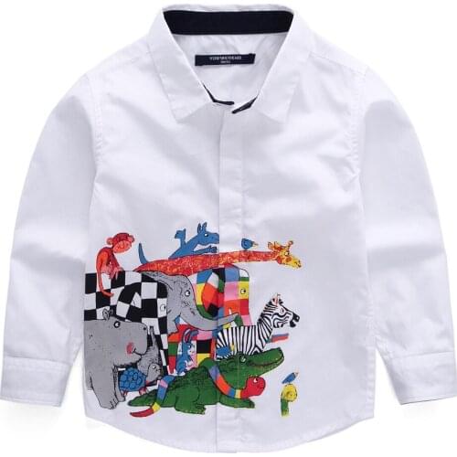 White Shirt For boys Girls long sleeve School Boys Dress Shirts Children Baby Blouse Clothe for Kids boys birthday Formal Shirts