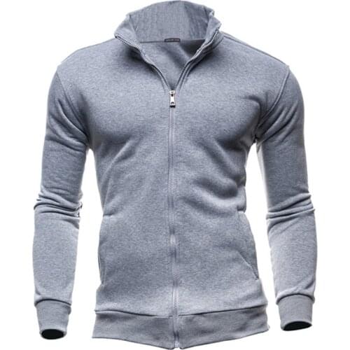 Sport Running Skateboarding Hoodies Sweatshirts Stand Collar Zipper Hoodies Men Casual Coat Male Tops Tracksuit Plus Size