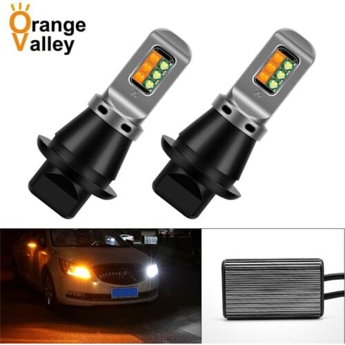 NEW 2Pcs 1156 p21w 7440 ba15s BAU15S T20 W21W WY21W Canbus light Turn Signal Dual Mode DRL LED External Lights