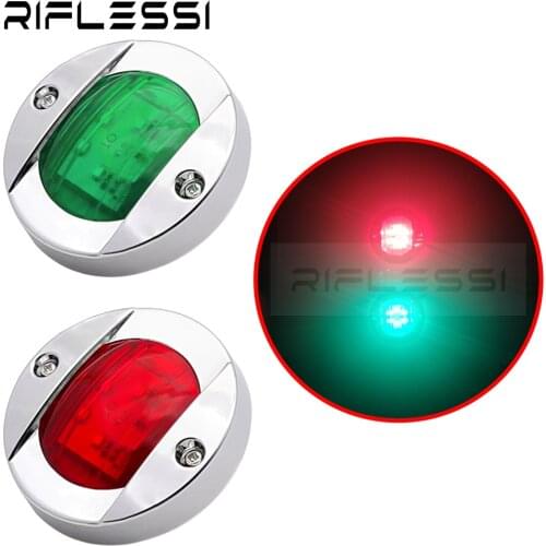 1 x Set Navigation Boat Light Red Green 12V LED Running Lights For Boats Sailing Signal Lamp Marine Ship Yacht Accessories