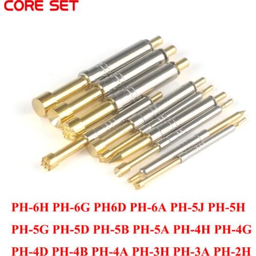 10Pcs PH-2A 2H 3A 3H 4A 4B 4D 5A 5B 5D 5G 6A 6D 6G Nine-jaw Flat Round Probe Cup Probe Needle Tip Probe Retractable Test Needle