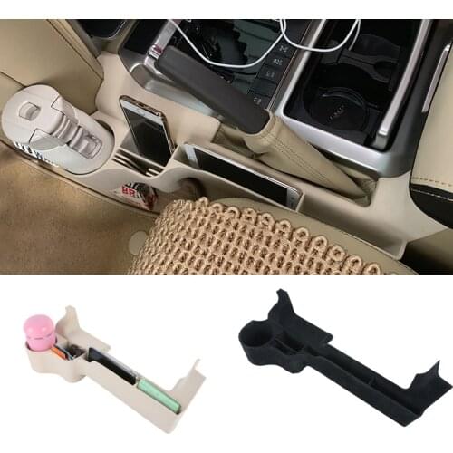 2016 2017 2018 2019 Black Beige Car Interior Sear Crevie Storage Box Organizer Cup holder Brakest For Toyota Land Cruiser 200