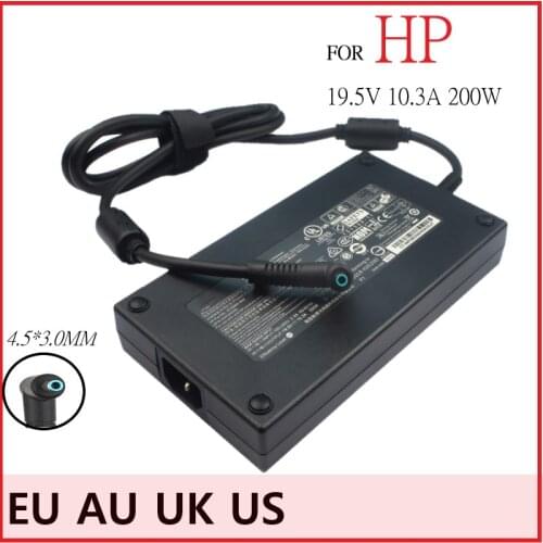 19.5V 10.3A 200W 4.5x3.0mm AC Adapter for HP ZBook 17 G5 OMEN 15 15t 17 17t Laptop TPN-CA03 TPN-DA10 ADP-200HB B Power Charger