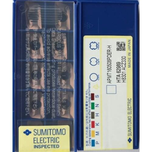 APMT160508PDER-H ACZ330 100% original Japan SUMITOMO Carbide insert Processing: stainless steel, steel, cast iron, etc