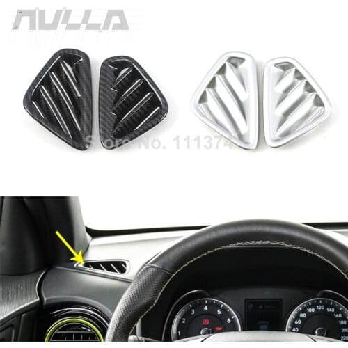 Car Front Small Air Conditioner Outlet AC Vent Frame Cover Trim For Hyundai Kona Encino 2017 2018 2019 2020 Car Decoration