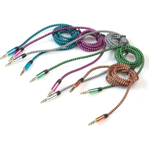 3.5mm Car Auxiliary Audio Cable Male To Male Audio Cable aluminum foil tinned coppe Stereo Audio Cable for car home stereo J10