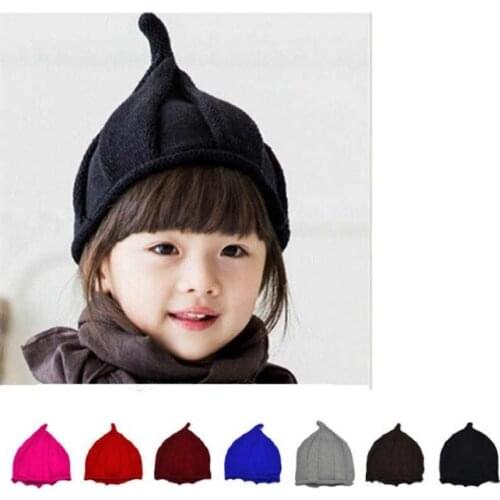 Bnaturalwell Knitted Baby Boys Girl Hat Knitting Hats Kids Solid Christmas Infant Girl Winter Hat Warm Toddler Hat Beanies H004