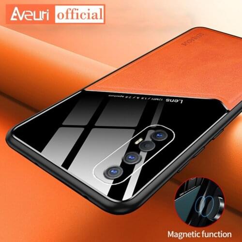 Luxury Car Holder Leather Phone Case For OPPO Reno 2 Z 2Z 2F 3 4 SE Pro F17 Find X2 Lite Neo Realme 6 6S X2 X XT Cover Coque