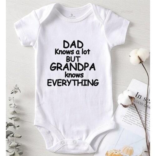 Romper for Toddler Kids Summer Costume Winter Baby Boy Clothes Printing Dad Grandpa Infant Outfits Autumn Jumpsuits Cotton