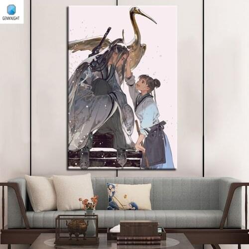 Diy digital painting by numbers modular painting coloring by numbers Traditional Chinese anime posters pictures