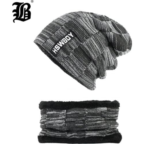 [FLB] Winter Hats Skullies Beanies Hat Winter Beanies For Men Women Wool Scarf Caps Balaclava Mask Gorras Bonnet Knitted F18002