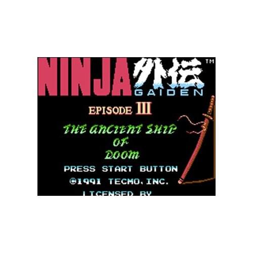 NINJA GAIDEN 3 60 Pin Game Card For 8 Bit Subor Game Player