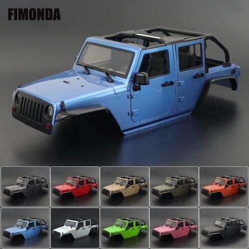1:10 Scale Convertible Hard Body Kit 313mm Wheelbase for 1/10 RC Crawler Axial SCX10 Wrangler Rubicon Traxxas TRX4 Redcat GEN8