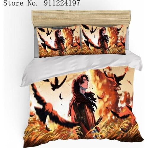 3D Anime Printing Bedding Set Cartoon Character Duvet Cover Queen King Size Bed Linen Comforter Set US/UK/AU Size For Boys Girls