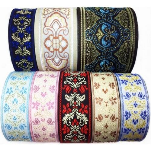 1M Lace Ribbon Trims Underwear Lace Colorful Flower Trim Embroidered For Sewing Decoration african lace fabric HB36