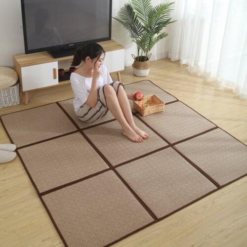 Summer Mat Carpet Living Room Bedroom Tatami Japanese Style Jiugong Geteng Mat Bedroom Thickened Folding Mat Carpet