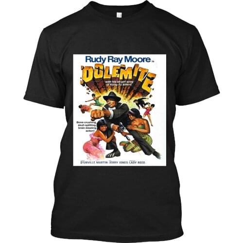 LIQRTUGEHI DOLEMITE Movie Poster Blaxploitation Shaft T Shirt Gift Tee for Men Women
