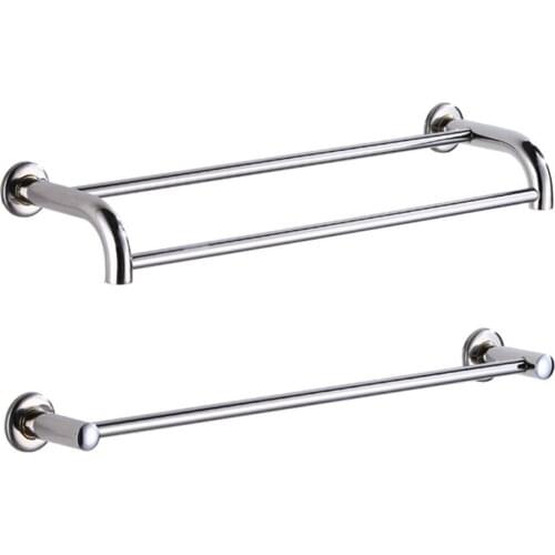 Multifunctional Stainless Steel Silver Bathroom Hardware Set Towel Rack Toilet Paper Holder Towel Bar Hook Bathroom Accessories