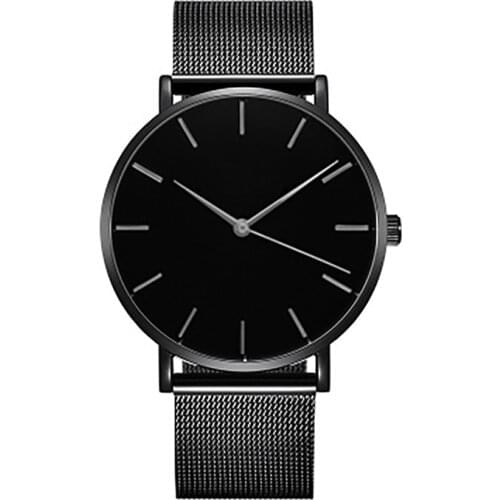 Fashion Alloy Belt Mesh Watch Unisex Womens Watches Minimalist Style Quartz Watch Relogio Feminino Saat Watches for Women 0868