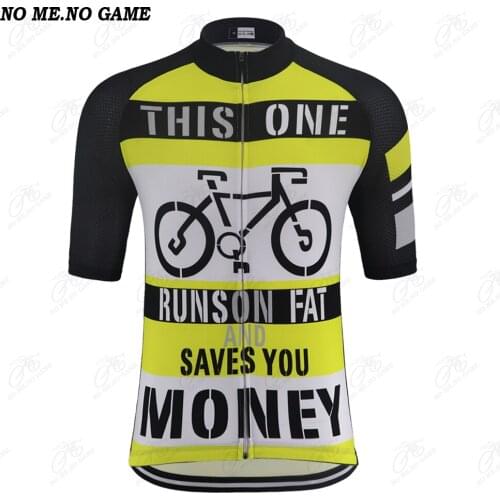 NO ME NO GAME Men summer funny cycling jersey black yellow road bicycle clothes quick-drying Breathable mountain bike jersey