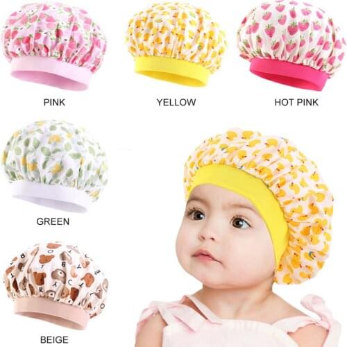 New Fashion Cute African Kids Adjustable Loose And Comfortable Printing Ankara Satin Toddler Cap Night Sleep Turban Hat