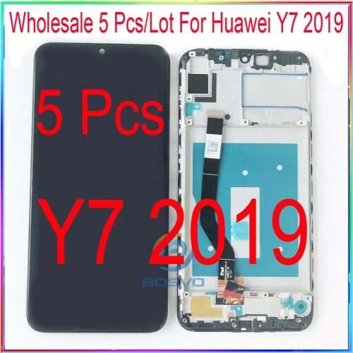 Wholesale 5 Pcs/Lot for Huawei Y7 2019 LCD screen display Y7 Pro and Y7 Prime 2019 with touch assembly with frame