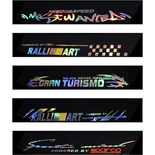 Laser Reflective Letters Auto Car Front Window Windshield Decal Stickers For BMW For Ford Focus For Mazda - Car Styling Fashion