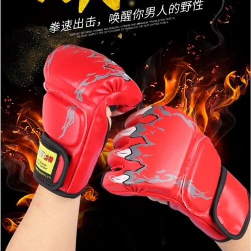 Taekwondo Kick Boxing Gloves Men Half Finger Boxing Fitness Training Guantes Sandbag Hand Punching Mittens Weight lifting Gloves