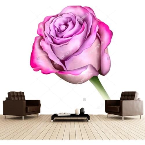 Custom modern wallpaper,Purple blue rose,3D oil painting wallpaper for living room TV bedroom wall waterproof wallpaper