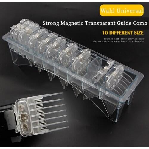 10Pcs With Magnetic Transparent Guide Comb Hair Cutter Positioning Comb Hair Clipper Guide Accessory Barber Accessories