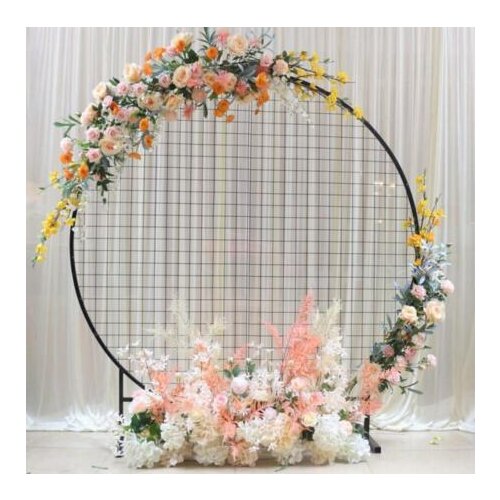 Wedding props Circle screen Tieyi grid screen wedding scene layout photographic background props