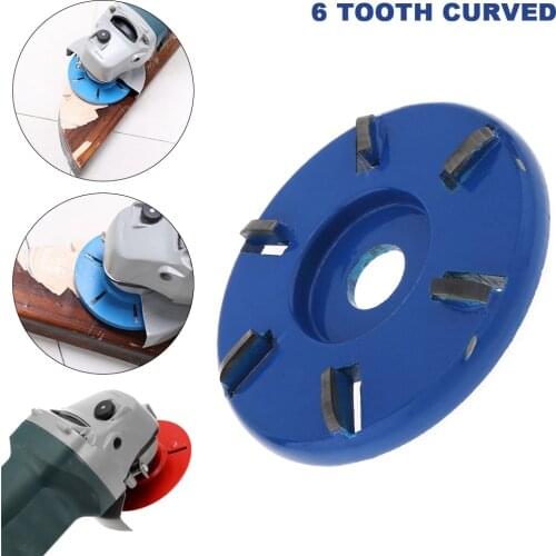 6 Tooth 90mm 16mm Wood Carving Disc Tool Angle Grinders Accessories Milling Cutter Fit for Woodworking / Tea Tray Digging