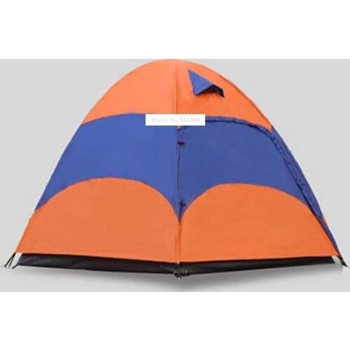 SY-031 Family Tent Portable Outdoor Double Layer Large Waterproof Sunscreen Folding Hiking Camping Tent Fiberglass Pole 7.9mm