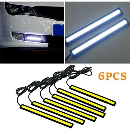 6pcs 12V LED Car Interior White Strip Lights Bar Lamp Waterproof Van Caravan Boats Daytime Running Lights