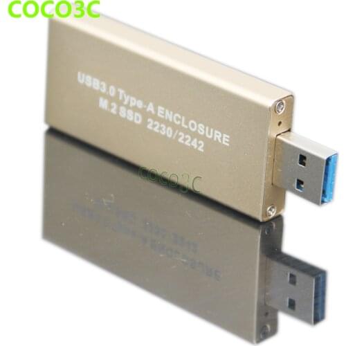 USB 3.0 to M.2 SATA SSD Enclosure USB3.0 to NGFF B key B+M Key adapter M2 Mobile Box for Transcend MTS400 PLEXTOR PX-128M6G-2242