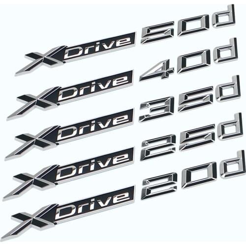 X Drive 20d 25d 35d 40d 50d Car Sticker for BMW X1 X2 X3 X4 X5 X6 Z3 M5 M6 Auto Letter Emblem 3D Stickers Decal