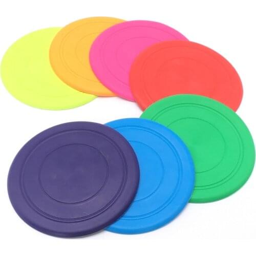 1pcs Funny Silicone Flying Saucer Dog Cat Toy Dog Game Flying Discs Resistant Chew Puppy Training Interactive Pet Supplies