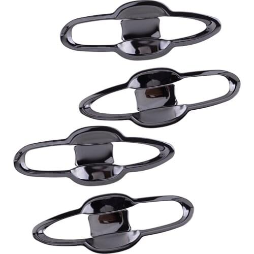 1 Set Car Exterior Door Handle Bowl Cover Trim Protector Stainless Steel Black Titanium Fit for Toyota Camry 2018 2019 2020 2021