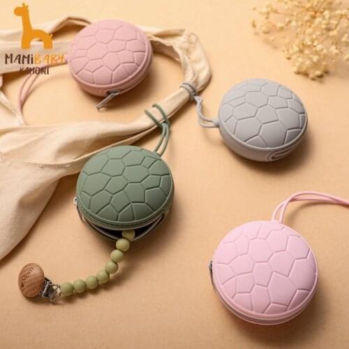 1 Set Baby Silicone Pacifier Holder BPA Free Infant Portable Sealed Nipple Storage Box Food Grade Silicone Soother Container Box