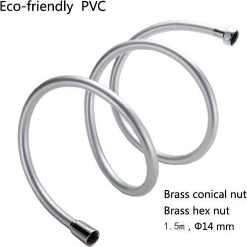 1PC High Pressure Explosion-Proof Shower Hose Nozzle Hose PVC Shower Hose 1.5 Meters Anti-Winding