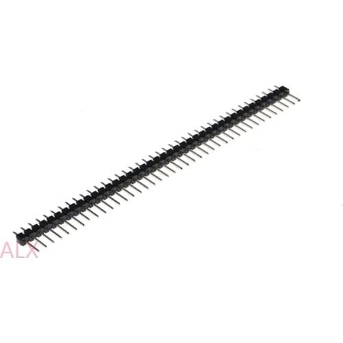 10PCS 1X40 PIN Single Row MALE 2.54MM PITCH 11MM LONG PIN Header connector Strip 1X40pin 1*40 40P 40PIN black FOR PCB BOARD