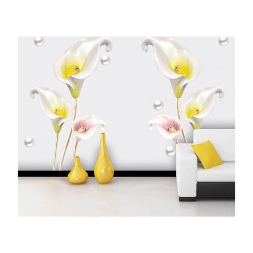 115*185cm Large 3D Flower Wallpaer Wall Sticker TV Wall Decoration Poster Living Room Bedroom Home Decor